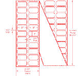2" x 1" Fanfold Thermal Transfer Labels - Perforated